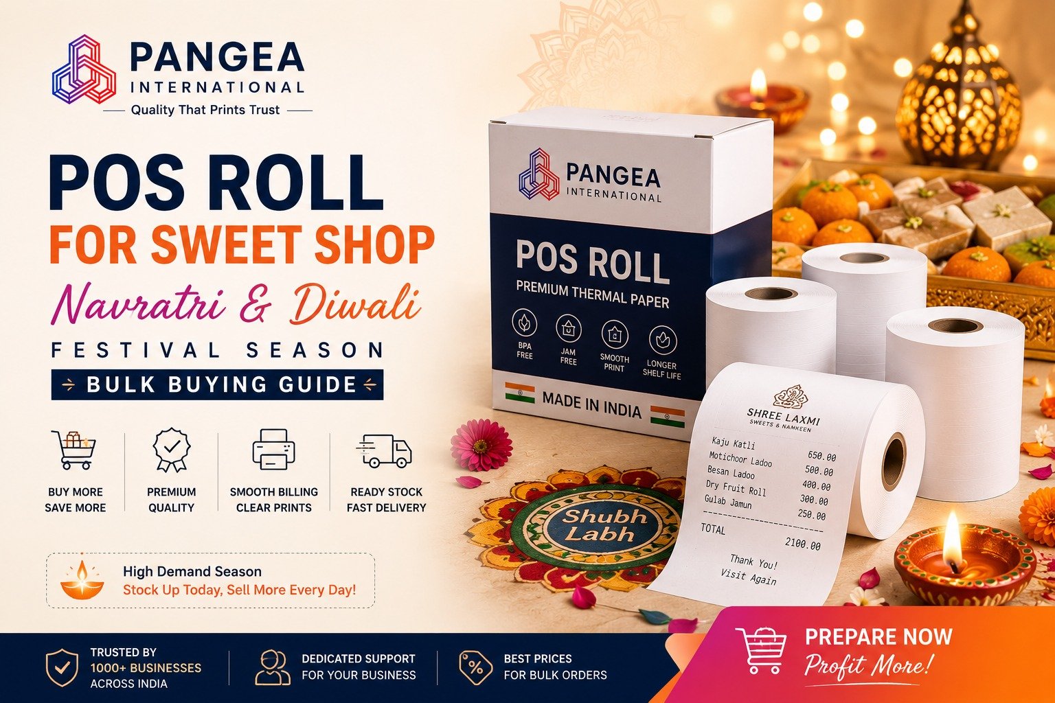 POS Roll for Sweet Shop: Navratri & Diwali Festival Season Bulk Buying Guide