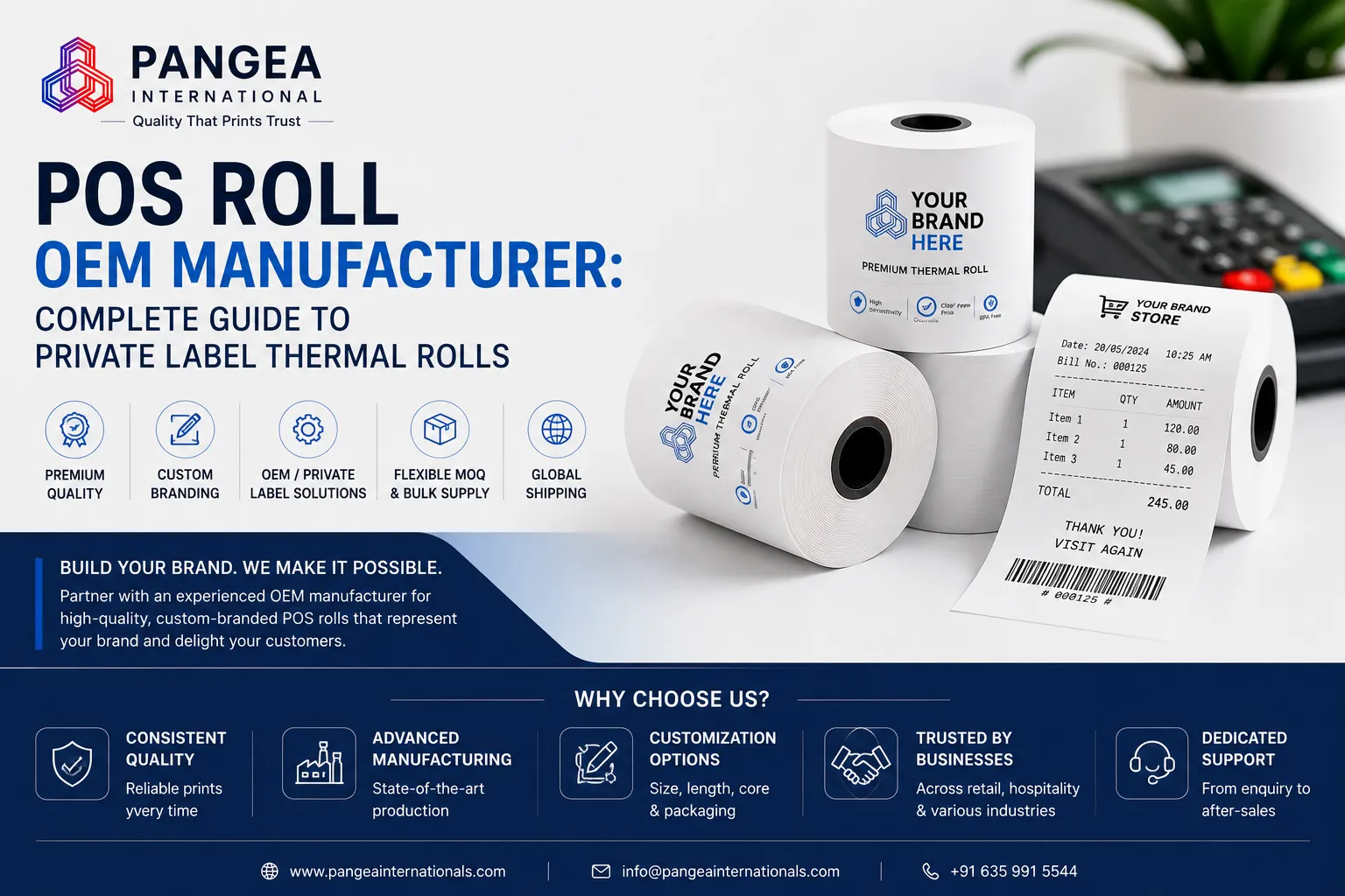 POS Roll OEM Manufacturer: Complete Guide to Private Label Thermal Rolls